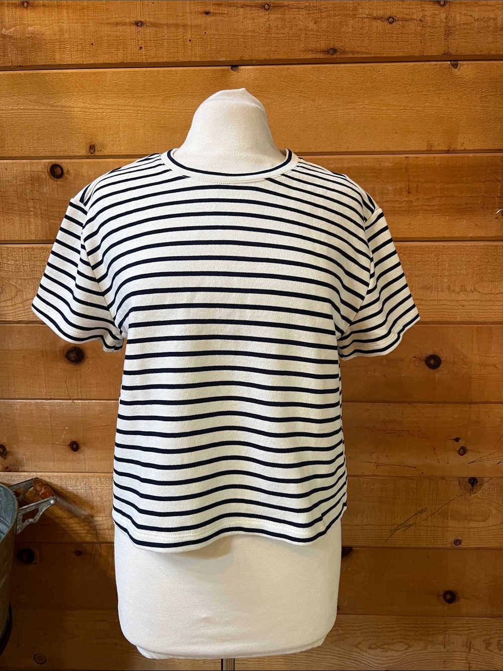 Splendid Evereve White Stripe Tee NWT